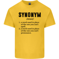 Synonym Funny Definition Slogan Kids T-Shirt Childrens Yellow