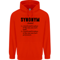 Synonym Funny Definition Slogan Mens 80% Cotton Hoodie Bright Red