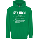 Synonym Funny Definition Slogan Mens 80% Cotton Hoodie Irish Green