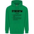 Synonym Funny Definition Slogan Mens 80% Cotton Hoodie Irish Green