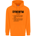 Synonym Funny Definition Slogan Mens 80% Cotton Hoodie Orange