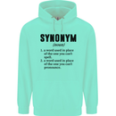 Synonym Funny Definition Slogan Mens 80% Cotton Hoodie Peppermint