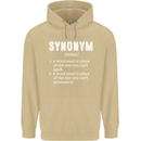 Synonym Funny Definition Slogan Mens 80% Cotton Hoodie Sand