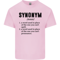 Synonym Funny Definition Slogan Mens Cotton T-Shirt Tee Top Light Pink