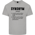 Synonym Funny Definition Slogan Mens Cotton T-Shirt Tee Top Sports Grey