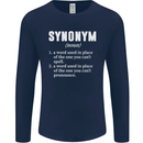 Synonym Funny Definition Slogan Mens Long Sleeve T-Shirt Navy Blue