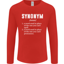 Synonym Funny Definition Slogan Mens Long Sleeve T-Shirt Red