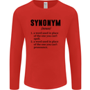 Synonym Funny Definition Slogan Mens Long Sleeve T-Shirt Red