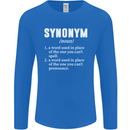 Synonym Funny Definition Slogan Mens Long Sleeve T-Shirt Royal Blue