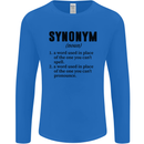 Synonym Funny Definition Slogan Mens Long Sleeve T-Shirt Royal Blue