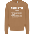 Synonym Funny Definition Slogan Mens Sweatshirt Jumper Caramel Latte