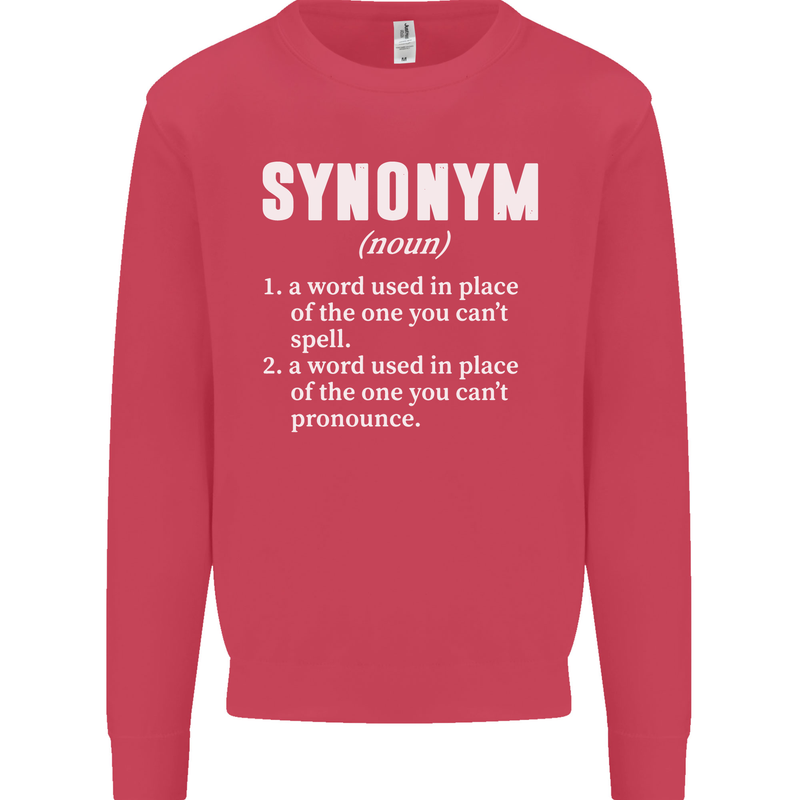 Synonym Funny Definition Slogan Mens Sweatshirt Jumper Heliconia