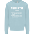 Synonym Funny Definition Slogan Mens Sweatshirt Jumper Light Blue