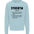 Synonym Funny Definition Slogan Mens Sweatshirt Jumper Light Blue