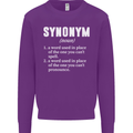 Synonym Funny Definition Slogan Mens Sweatshirt Jumper Purple