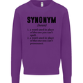 Synonym Funny Definition Slogan Mens Sweatshirt Jumper Purple