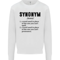 Synonym Funny Definition Slogan Mens Sweatshirt Jumper White