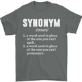 Synonym Funny Definition Slogan Mens T-Shirt Cotton Gildan Charcoal