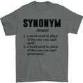 Synonym Funny Definition Slogan Mens T-Shirt Cotton Gildan Charcoal