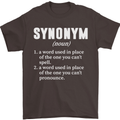 Synonym Funny Definition Slogan Mens T-Shirt Cotton Gildan Dark Chocolate