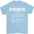 Synonym Funny Definition Slogan Mens T-Shirt Cotton Gildan Light Blue