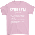 Synonym Funny Definition Slogan Mens T-Shirt Cotton Gildan Light Pink