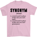 Synonym Funny Definition Slogan Mens T-Shirt Cotton Gildan Light Pink