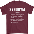 Synonym Funny Definition Slogan Mens T-Shirt Cotton Gildan Maroon