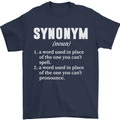 Synonym Funny Definition Slogan Mens T-Shirt Cotton Gildan Navy Blue