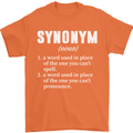 Synonym Funny Definition Slogan Mens T-Shirt Cotton Gildan Orange