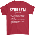 Synonym Funny Definition Slogan Mens T-Shirt Cotton Gildan Red