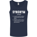 Synonym Funny Definition Slogan Mens Vest Tank Top Navy Blue