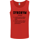 Synonym Funny Definition Slogan Mens Vest Tank Top Red