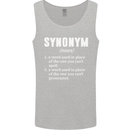 Synonym Funny Definition Slogan Mens Vest Tank Top Sports Grey