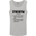 Synonym Funny Definition Slogan Mens Vest Tank Top Sports Grey