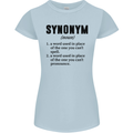 Synonym Funny Definition Slogan Womens Petite Cut T-Shirt Light Blue