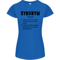 Synonym Funny Definition Slogan Womens Petite Cut T-Shirt Royal Blue