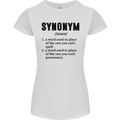Synonym Funny Definition Slogan Womens Petite Cut T-Shirt White