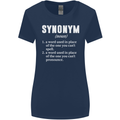 Synonym Funny Definition Slogan Womens Wider Cut T-Shirt Navy Blue