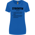 Synonym Funny Definition Slogan Womens Wider Cut T-Shirt Royal Blue
