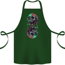 Synthesize Skulls Cotton Apron 100% Organic Forest Green