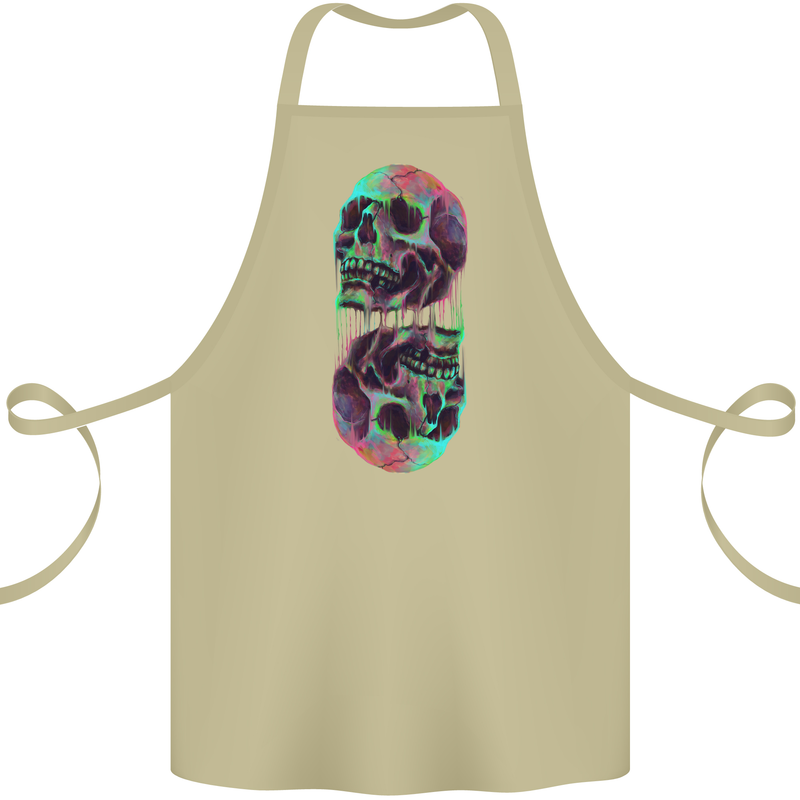 Synthesize Skulls Cotton Apron 100% Organic Khaki