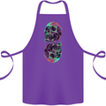 Synthesize Skulls Cotton Apron 100% Organic Purple
