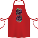Synthesize Skulls Cotton Apron 100% Organic Red