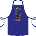 Synthesize Skulls Cotton Apron 100% Organic Royal Blue