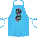 Synthesize Skulls Cotton Apron 100% Organic Turquoise