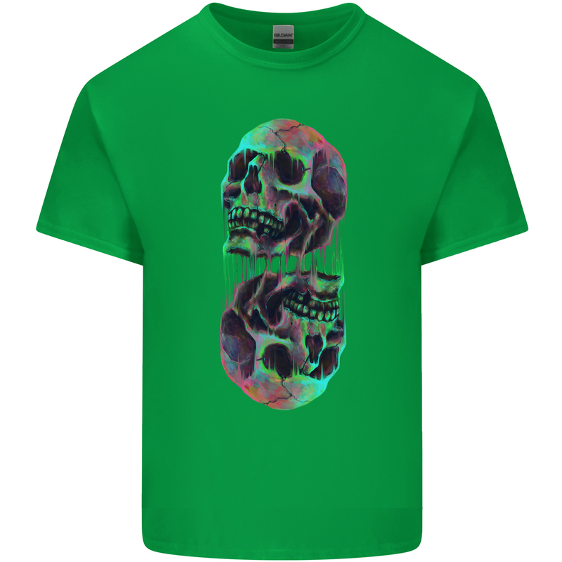 Synthesize Skulls Kids T-Shirt Childrens Irish Green