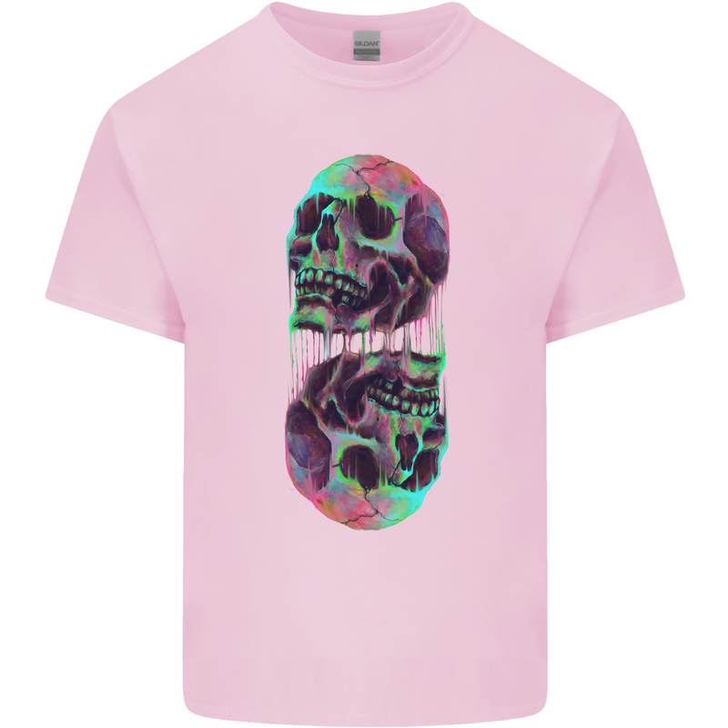 Synthesize Skulls Kids T-Shirt Childrens Light Pink