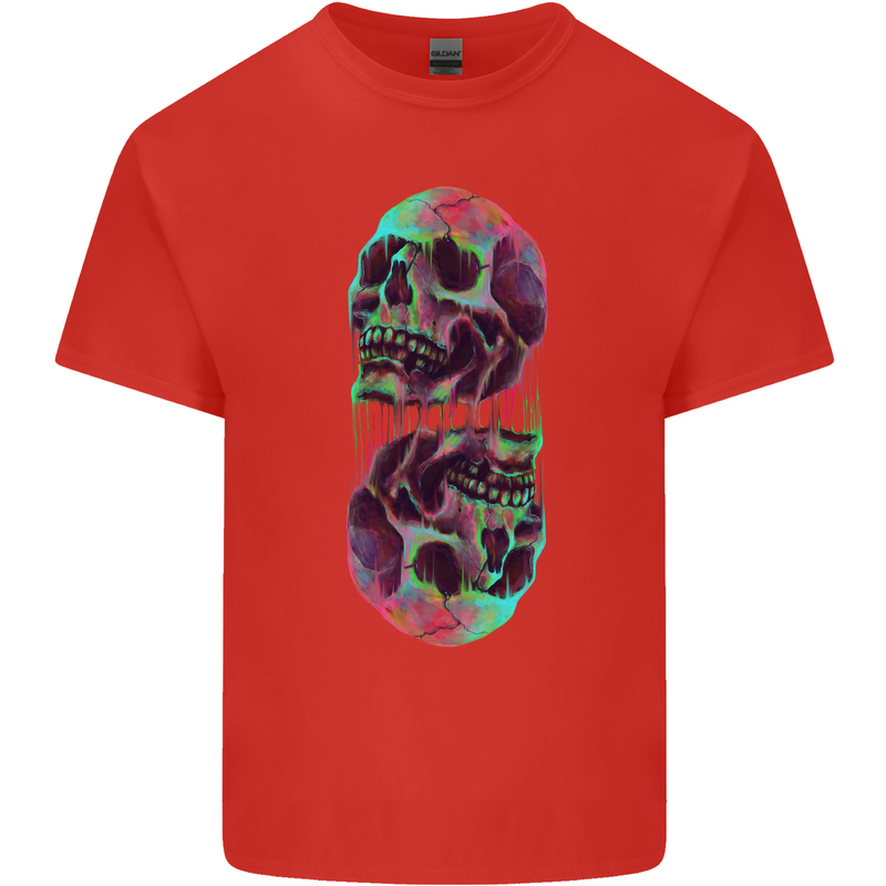 Synthesize Skulls Kids T-Shirt Childrens Red