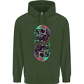 Synthesize Skulls Mens 80% Cotton Hoodie Forest Green